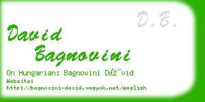 david bagnovini business card